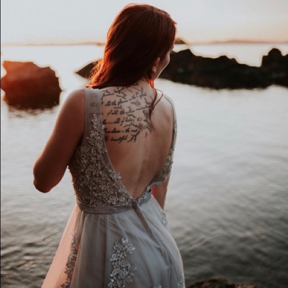 Stunning Floral V-Neck Prom Dress - Picture 3 of 8